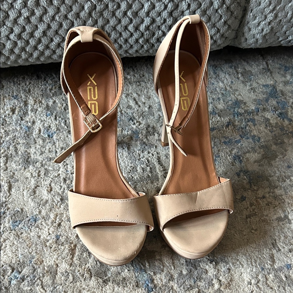 X2 Nude Strappy Heels